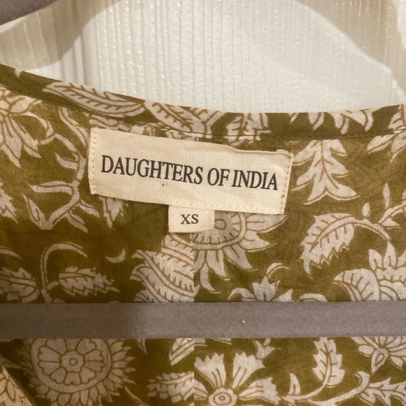 Daughter's of India "Kyra" Mini Dress in Oliva - Picture 5 of 6